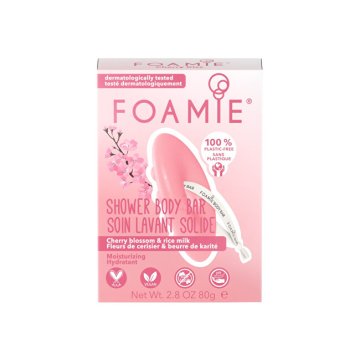 Foamie Poljub češnje s češnjevim cvetom in riževim mlekom (ploščica za prhanje) 80 g
