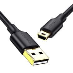 Ugreen 5-polni pozlačeni usb kabel - mini usb 0,25 m črn (us132)