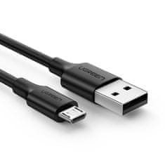 Ugreen Kabel USB - micro USB 2,4 A 480 Mb/s 1,5 m črn