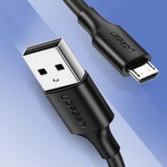 Ugreen kabel usb - mikro usb kabel 2.4 a 480 mbps 1.5 m črn (us289 60137)
