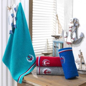 shumee 100% bombažna brisača MARITIM NAVY BLUE (W) 70x140