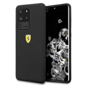Ferrari Silikonski ovitek Ferrari za Samsung Galaxy S20 Ultra, črne barve