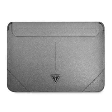 Guess Guess Saffiano Triangle Logo etui za 16" prenosnik - srebrna