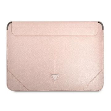 Guess Guess Saffiano Triangle Logo etui za 16" prenosnik - roza