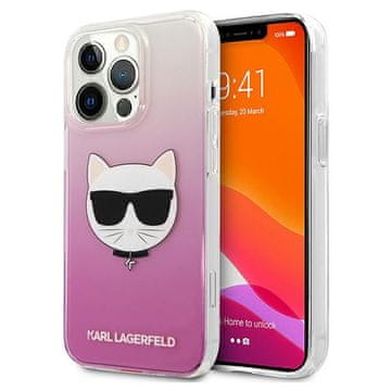 Karl Lagerfeld Ovitek Karl Lagerfeld Choupette Head za iPhone 13 Pro Max, roza