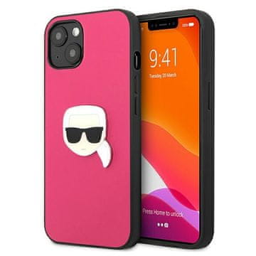 Karl Lagerfeld Ovitek Karl Lagerfeld Leather Ikonik za iPhone 13 mini, roza