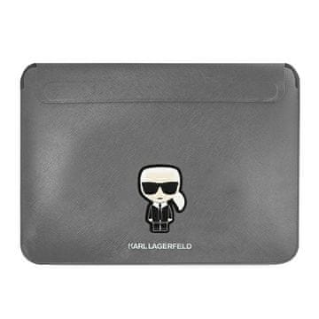 Karl Lagerfeld Karl Lagerfeld Saffiano Ikonik Karl etui za 16" prenosnik - srebrna