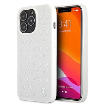 MERCEDES Ovitek Mercedes Silver Stars za iPhone 13 Pro Max, bel