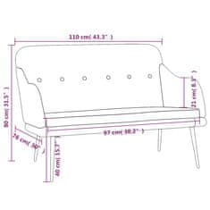 Vidaxl vidaXL Klop temno siva 110x76x80 cm oblazinjena iz blaga