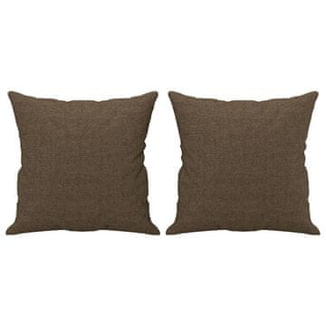 Vidaxl Okrasna blazina 2 kosa rjava 40x40 cm blago