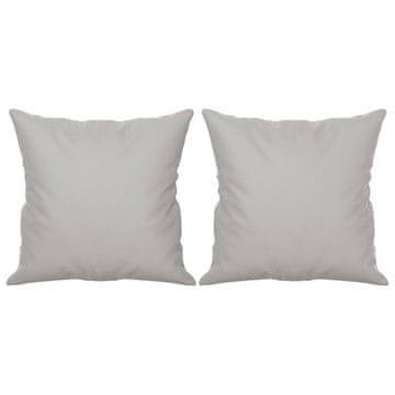 Vidaxl Okrasna blazina 2 kosa svetlo siva 40x40 cm blago