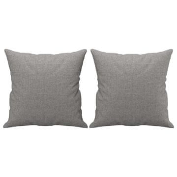 Vidaxl Okrasna blazina 2 kosa svetlo siva 40x40 cm blago