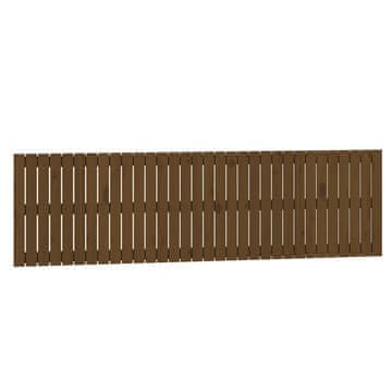 Vidaxl Stensko posteljno vzglavje medeno rjavo 204x3x60 cm borovina