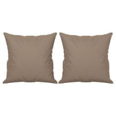 Vidaxl Okrasna blazina 2 kosa taupe 40x40 cm blago iz mikrovlaken
