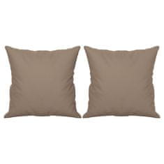 Greatstore Okrasna blazina 2 kosa taupe 40x40 cm blago iz mikrovlaken