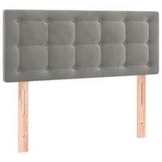 Vidaxl Box spring postelja z vzmetnico svetlo siva 120x200 cm žamet