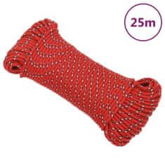 Vidaxl vidaXL Jadralna vrv, rdeča, 5 mm, 25 m, polipropilen