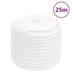 Vidaxl Vrv za čoln popolnoma bela 18 mm 25 m polipropilen