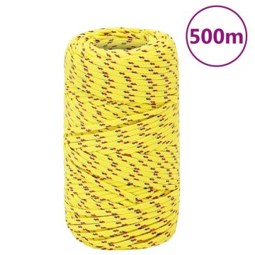 Vidaxl Vrv za čoln rumena 2 mm 500 m polipropilen