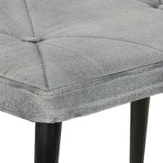 Greatstore Gugalni stol z naslonom za noge sivo starinsko platno