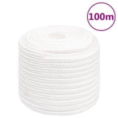 Vidaxl Vrv za čoln popolnoma bela 18 mm 100 m polipropilen
