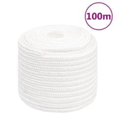 Greatstore Vrv za čoln popolnoma bela 18 mm 100 m polipropilen