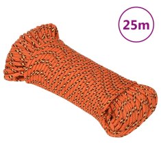 Vidaxl Vrv za čoln oranžna 5 mm 25 m polipropilen