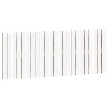Vidaxl Stensko posteljno vzglavje belo 147x3x60 cm trdna borovina