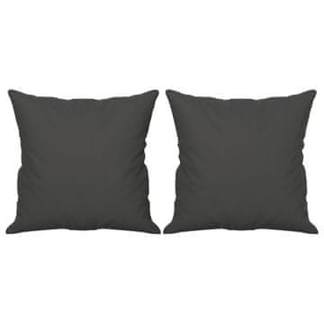Vidaxl Okrasna blazina 2 kosa temno siva 40x40 cm blago