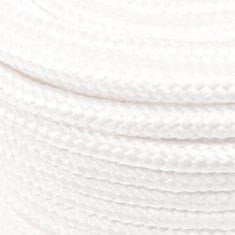 Vidaxl Vrv za čoln popolnoma bela 12 mm 25 m polipropilen