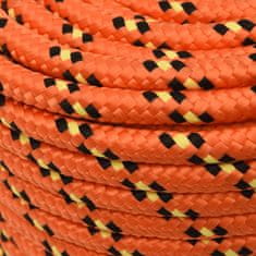 Vidaxl Vrv za čoln oranžna 14 mm 50 m polipropilen