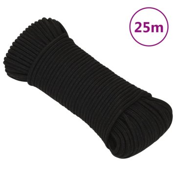 Vidaxl Delovna vrv črna 3 mm 25 m poliester