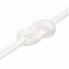 Vidaxl Vrv za čoln popolnoma bela 6 mm 25 m polipropilen