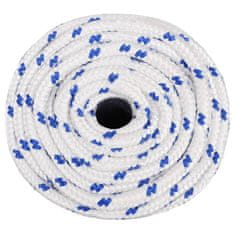 Vidaxl Vrv za čoln bela 16 mm 25 m polipropilen