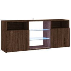 Vidaxl TV omarica z LED lučkami rjav hrast 120x30x50 cm