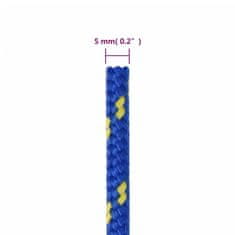 Vidaxl Delovna vrv moder 5 mm 250 m polipropilen
