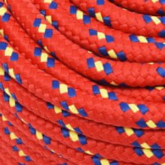 Vidaxl vidaXL Jadralna vrv, rdeča, 12 mm, 100 m, polipropilen