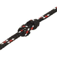 Vidaxl Vrv za čoln črna 2 mm 25 m polipropilen