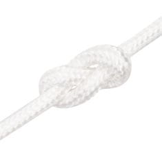 Vidaxl Vrv za čoln popolnoma bela 6 mm 50 m polipropilen
