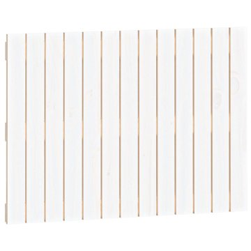 Vidaxl Stensko posteljno vzglavje belo 82,5x3x60 cm trdna borovina