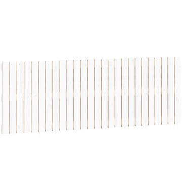 Vidaxl Stensko posteljno vzglavje belo 166x3x60 cm trdna borovina