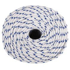 Vidaxl Vrv za čoln bela 10 mm 25 m polipropilen