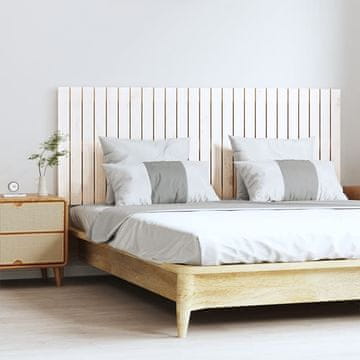 Vidaxl vidaXL Vzglavje postelje belo 159,5x3x60 cm masivni borov les