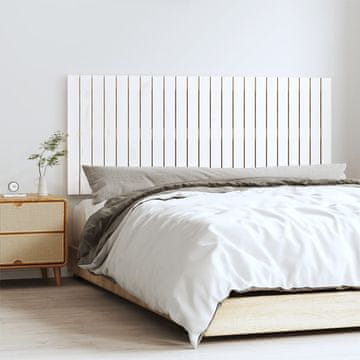 Vidaxl vidaXL Vzglavje postelje belo 147x3x60 cm masivni borov les