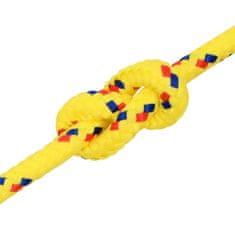 Vidaxl Vrv za čoln rumena 8 mm 50 m polipropilen