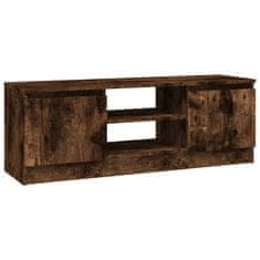 Vidaxl TV omarica z vrati dimljen hrast 102x30x36 cm
