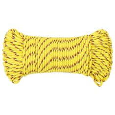 Vidaxl Vrv za čoln rumena 3 mm 50 m polipropilen