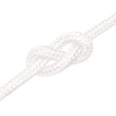 Vidaxl Vrv za čoln popolnoma bela 14 mm 50 m polipropilen