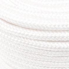 Vidaxl Vrv za čoln popolnoma bela 12 mm 250 m polipropilen