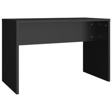 Vidaxl Garderobni stolček črn 70x35x45 cm inženirski les